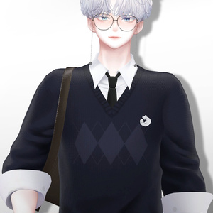 soft weasel / ribbon knit set / simple knit set / 水瀬(Minase) / 狛乃(Komano) / +Head / くうた(Kuuta) (VRC/VRChat) 缩略图 18