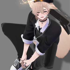 soft weasel / ribbon knit set / simple knit set / 水瀬(Minase) / 狛乃(Komano) / +Head / くうた(Kuuta) (VRC/VRChat) 缩略图 19