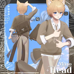 soft weasel / ribbon knit set / simple knit set / 水瀬(Minase) / 狛乃(Komano) / +Head / くうた(Kuuta) (VRC/VRChat) 缩略图 5
