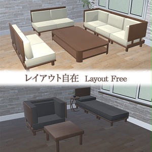 北欧風ソファ&テーブル6点セット｜Sit判定付き｜組み換え自由 缩略图 6
