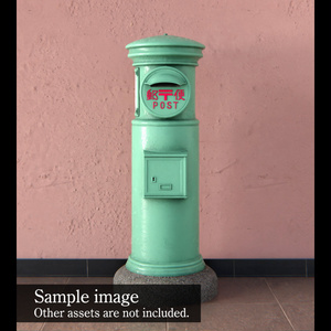 郵便ポスト(Japanese Old PostBox)【FBXデータ】