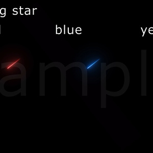 流れ星、夜空の動画背景セット