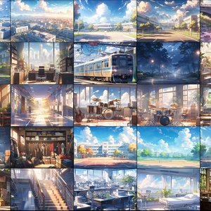 【4Kアニメ系現代建物シリーズ⑤】学校編　其の四　100枚