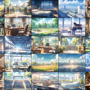 【4Kアニメ系現代建物シリーズ⑤】学校編　其の五　100枚