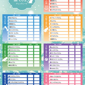 風呂誰企画チェックシート