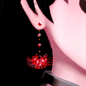 彼岸花のピアス