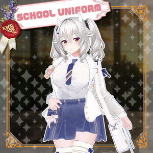【ミルティナ対応】SCHOOL UNIFORM【VRChat向け衣装モデル MA対応】
