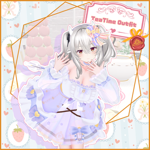 【ミルティナ -Milltina- 対応】TEATIME OUTFIT【VRChat向け衣装モデル MA対応】