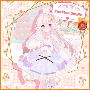 【ソラハ -Soraha- 対応】TEATIME OUTFIT【VRChat向け衣装モデル MA対応】
