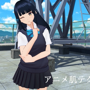 アニメ風肌テクスチャ（顔３種類＋体テクスチャ）