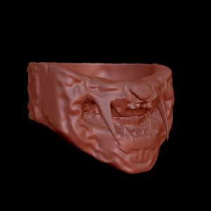 般若 侍 指輪 マスク リング 3Dモデル