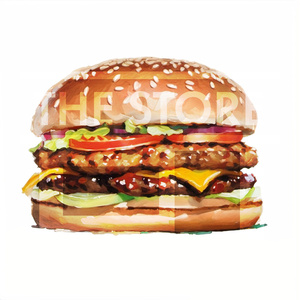 【イラスト素材】ハンバーガー