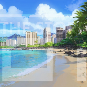 【イラスト素材】ハワイの海