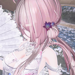 Gold Peach Bloom【VRChat想定髪飾り】 缩略图 2