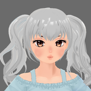 [Vroid] Ponytail Hair base - 長い髪\ヘア