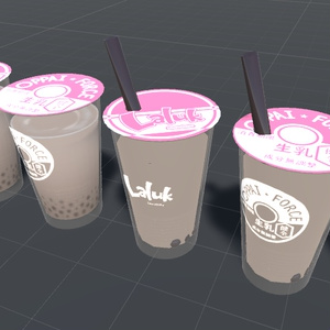 Tapioca milk tea 3D model
