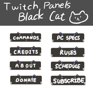 Black Cat Panels | Panels, Twitch Panels