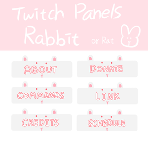 Rabbit Panels | Panels, Twitch Panels, Animal Panels