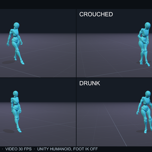100STYLE Backward Run Pack - 100 Styles | VRChat / Unity Humanoid