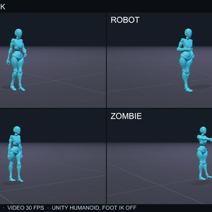100STYLE Backward Walk Pack - 100 Styles | VRChat / Unity Humanoid