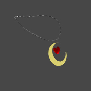 3Dモデル ネックレス  「Crescent Moon」