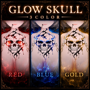 溶けるドクロのタトゥー GLOW SKULL【発光・4K・全身対応・VRChat】 缩略图 2