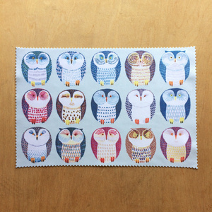 colorful owl （フクロウ）の眼鏡拭き