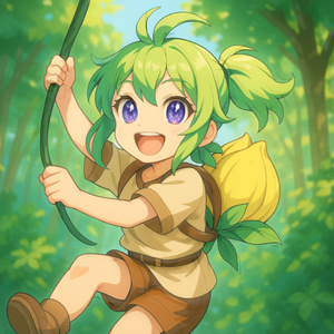 森の妖精 3点セット — Forest Sprite Bundle（アイコン／ヘッダー／背景）