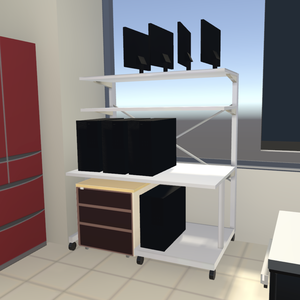【無料】ラックと小さな収納（VRChat向け）