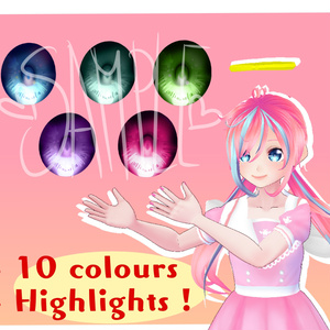 [Vroid]用瞳テクスチャ【+10種類】Iris Texture - 【+10Colours】