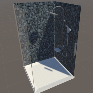 Stand up shower cubicle
