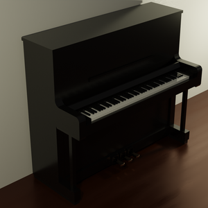 Low Poly Upright Piano | ろポリ　ピアノ