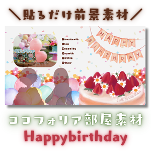  【ココフォリア部屋素材】Happybirthday🎂CoC用ルール差分付