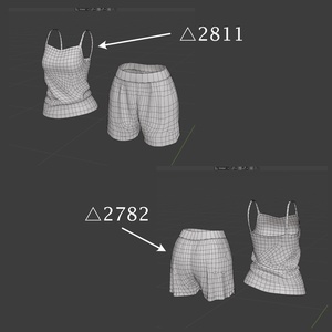 Fluctua専用衣装3Dモデル「Fluctua - Room Wear」 缩略图 5