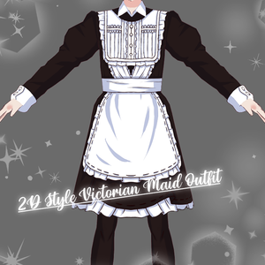 {vroid} 2d stylized victorian made outfit