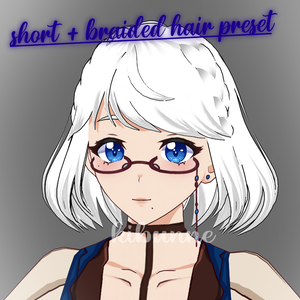 {vroid} short bob with braid band hair preset