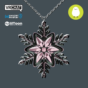 雪の結晶 3D ネックレス (Snowflake 3D necklace)