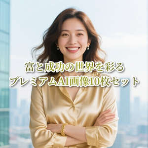 【AI画像素材】富と成功の世界観 - お金持ちをテーマにした10枚のプレミアム画像セット