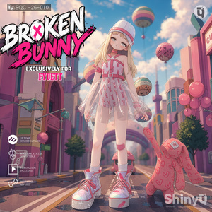 【VRChat衣装・ヘア】BROKEN BUNNY for フィユエ
