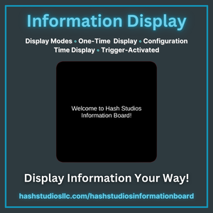 Hash Studios Information Board / ハッシュスタジオズ・インフォメーションボード [UdonSharp] [SDK3]