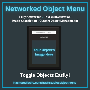 Hash Studios Object Menu / ハッシュ スタジオズ オブジェクト メニュー [UdonSharp] [SDK3]