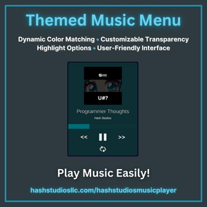 Hash Studios Music Player / ハッシュ スタジオズ ミュージック プレイヤー [UdonSharp] [SDK3]