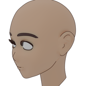 【モデルデータ】3Dキャラクターのベースメッシュ【顔編】