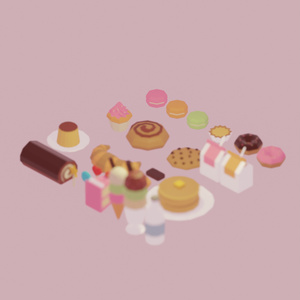 Low Poly Confectionary Pack 缩略图 2