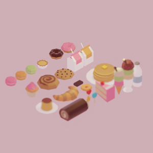 Low Poly Confectionary Pack 缩略图 4