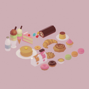 Low Poly Confectionary Pack 缩略图 3