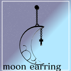 月のピアス-moon earring-