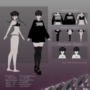 【オリジナル3Dモデル】犀莉 -Sairi- 缩略图 3
