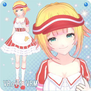 【VroidVRM】アメリカンダイナーウェイトレス4色(diner waitress 4 colors)