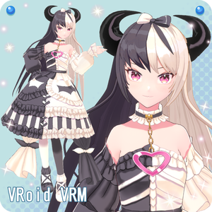 【VroidVRM】白黒悪魔娘ミルフィーユDevil Girl